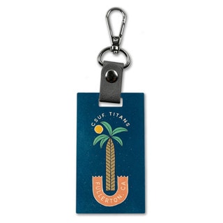 CSUF Palm Trees and Sunshine Wood Key Chain